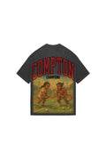 Compton Red T-Shirt Vintage Gray